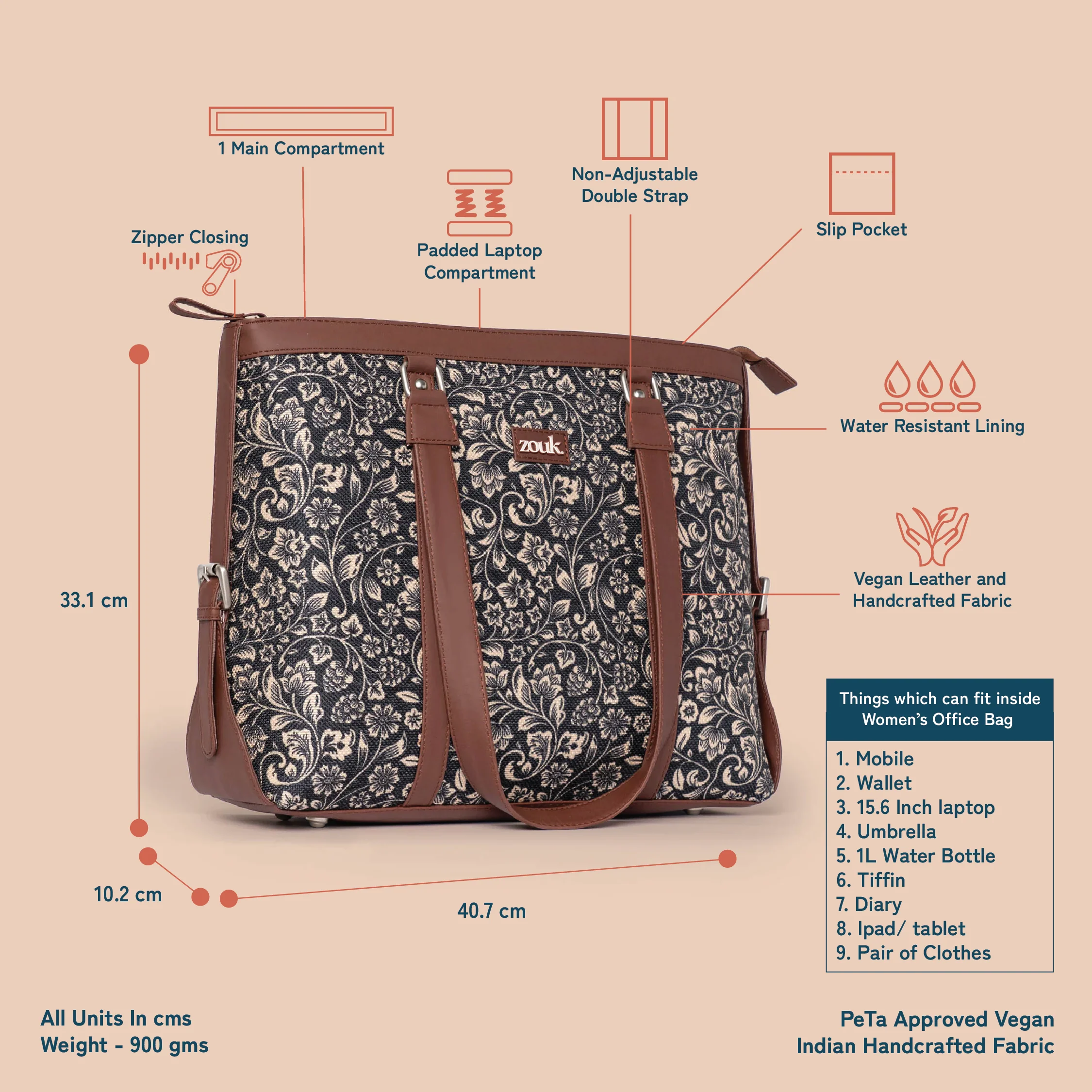 FloMotif Women's Office Bag - Image 4