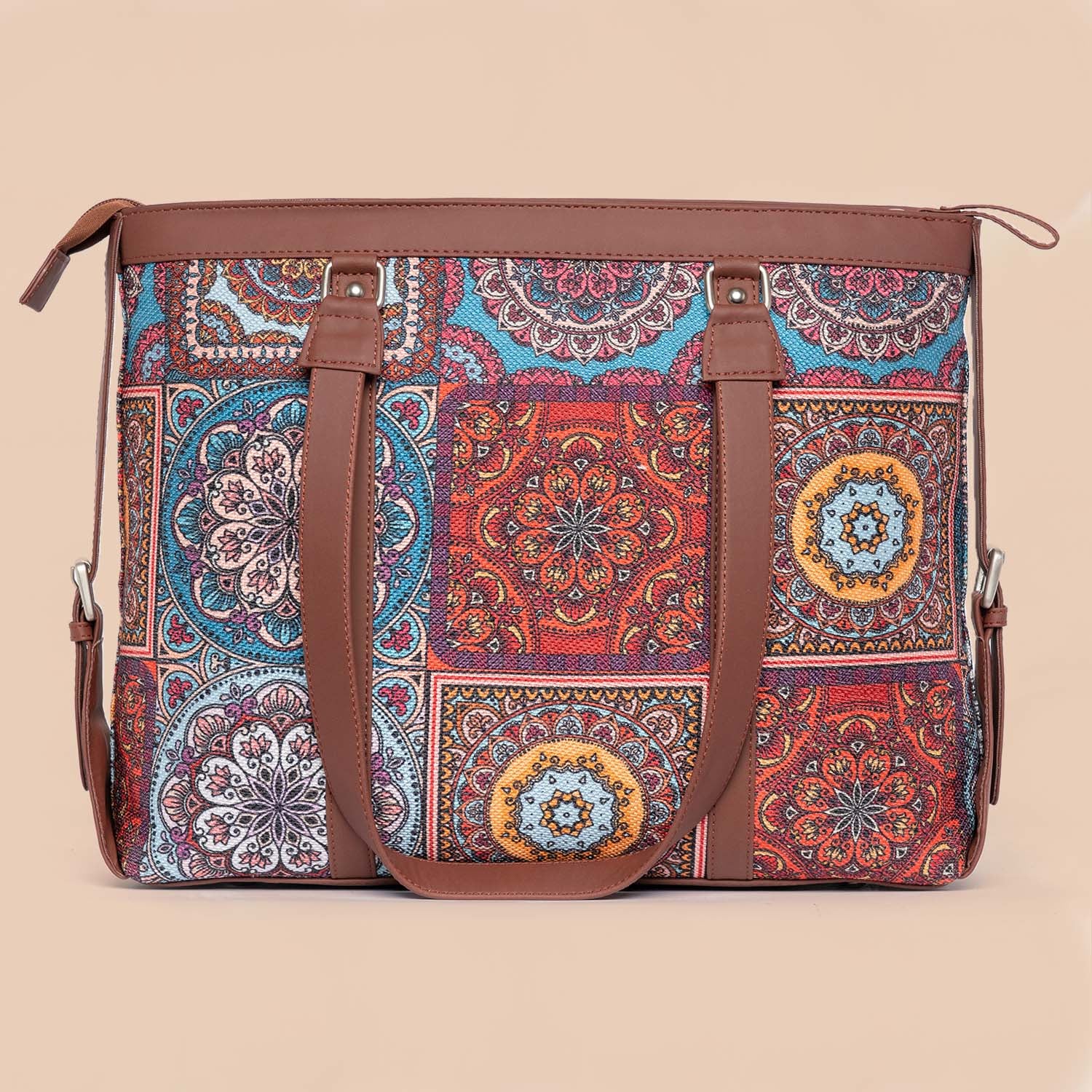 Multicolor Mandala Print Women's Office Bag - Image 4